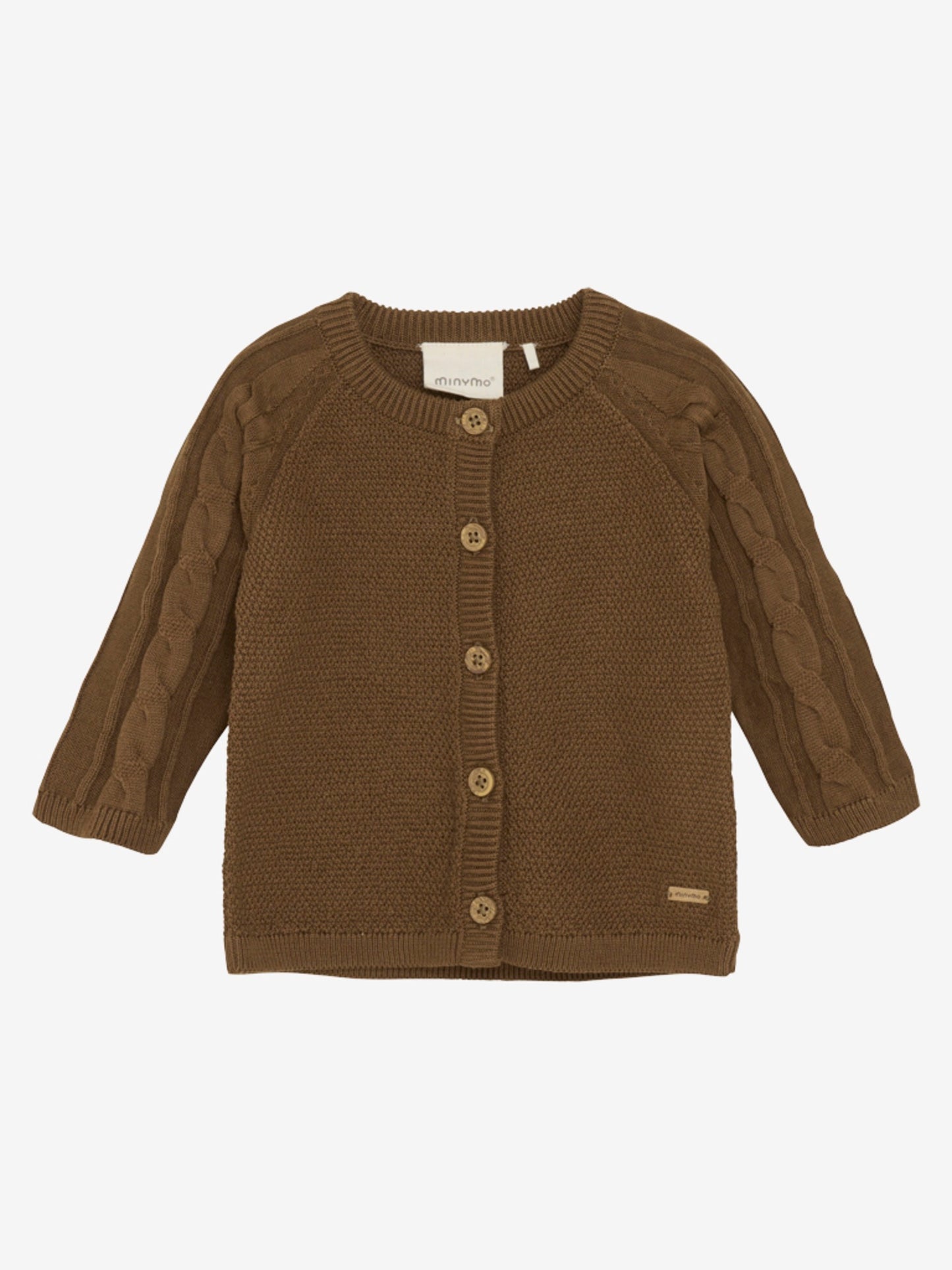 Minymo Strik Cardigan - Sepia