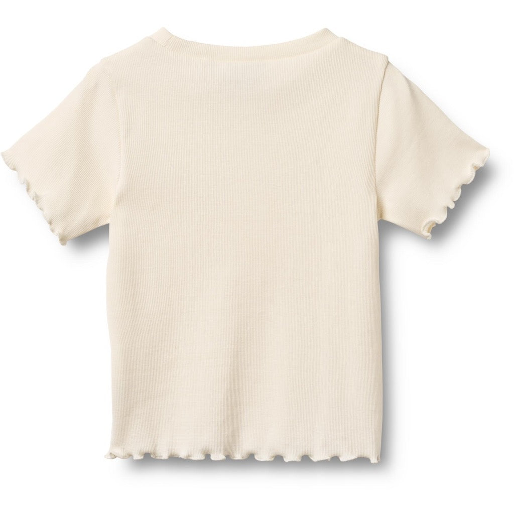 Wheat Rib Alicia T-shirt S/S - Ivory