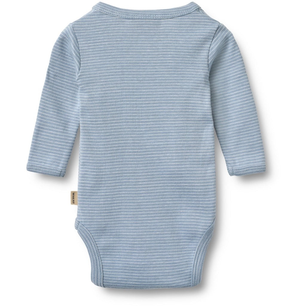 Wheat Pil slå-om Body L/S - Faded blue stripe