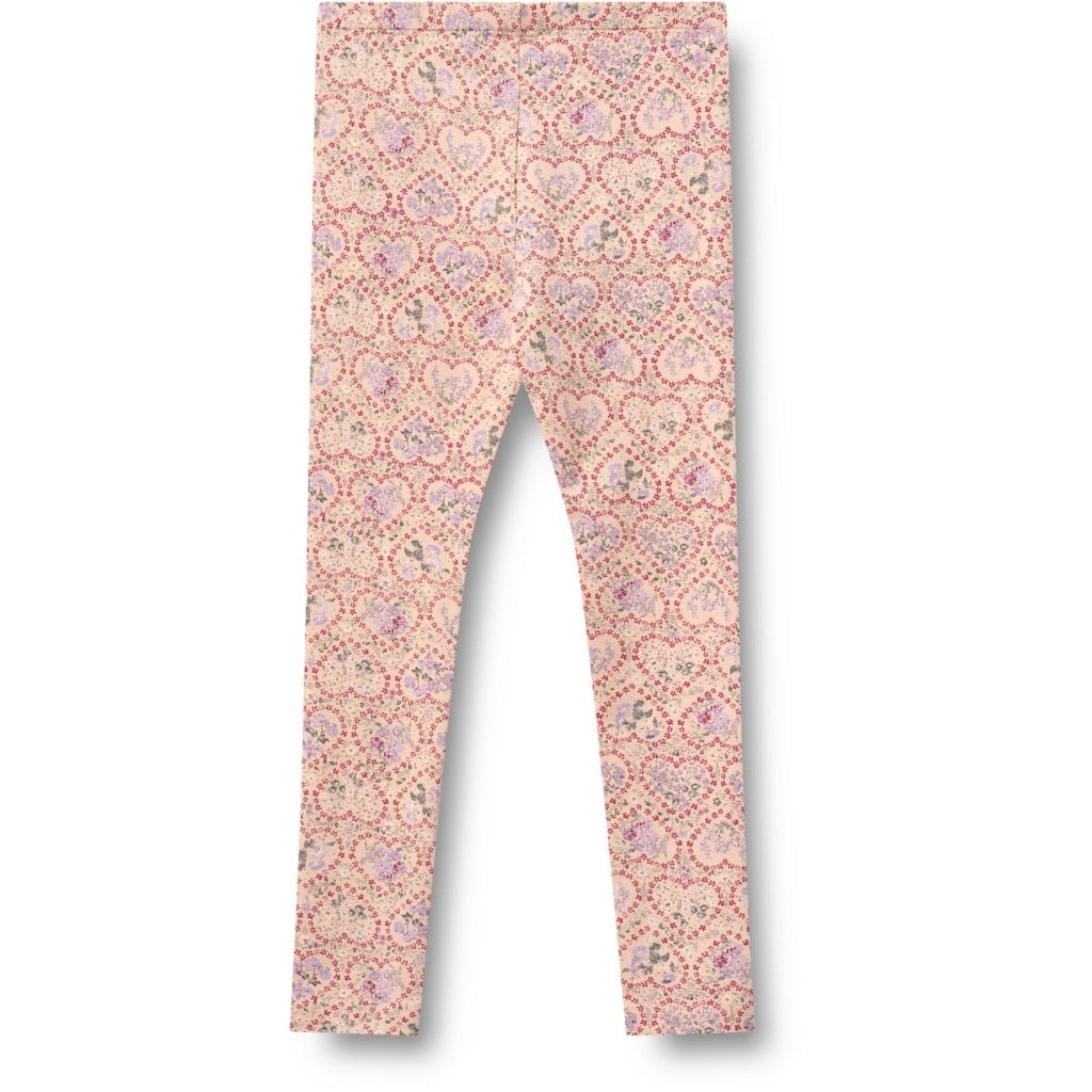 Wheat Jules Jersey Leggings - Magenta heart flowers