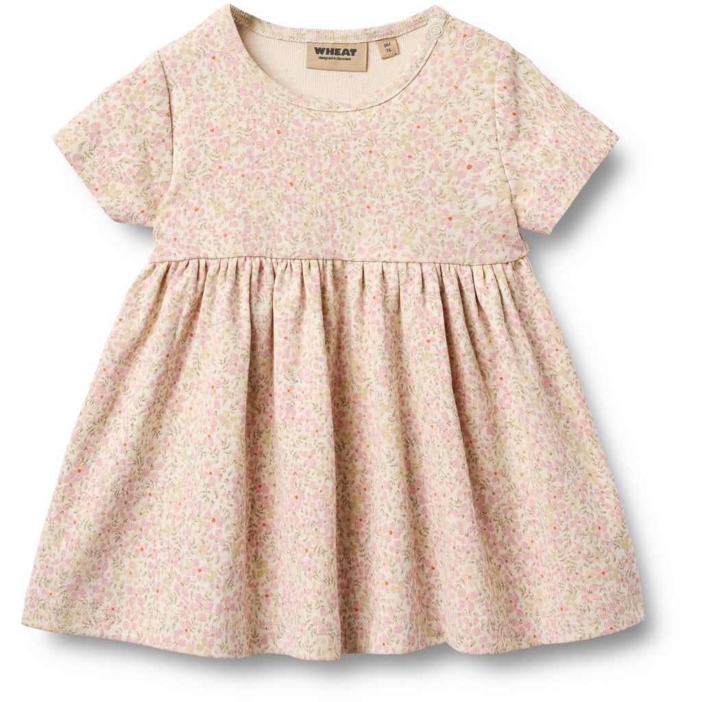 Wheat Nova Jersey Kjole S/S - Coral flowers