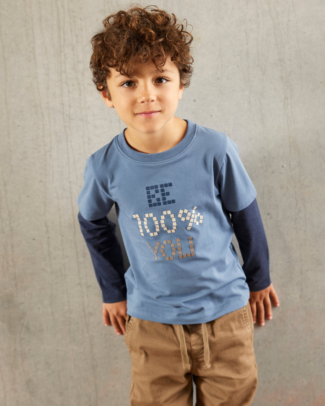 Minymo T-shirt LS - China Blue