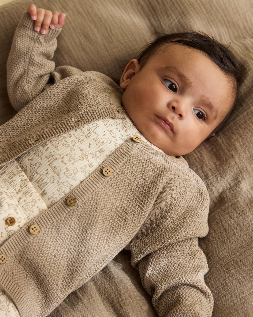 Minymo strik Cardigan - Crockery