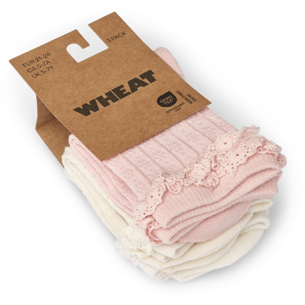 Wheat 3 pak Naja Blonde Strømper - Powder