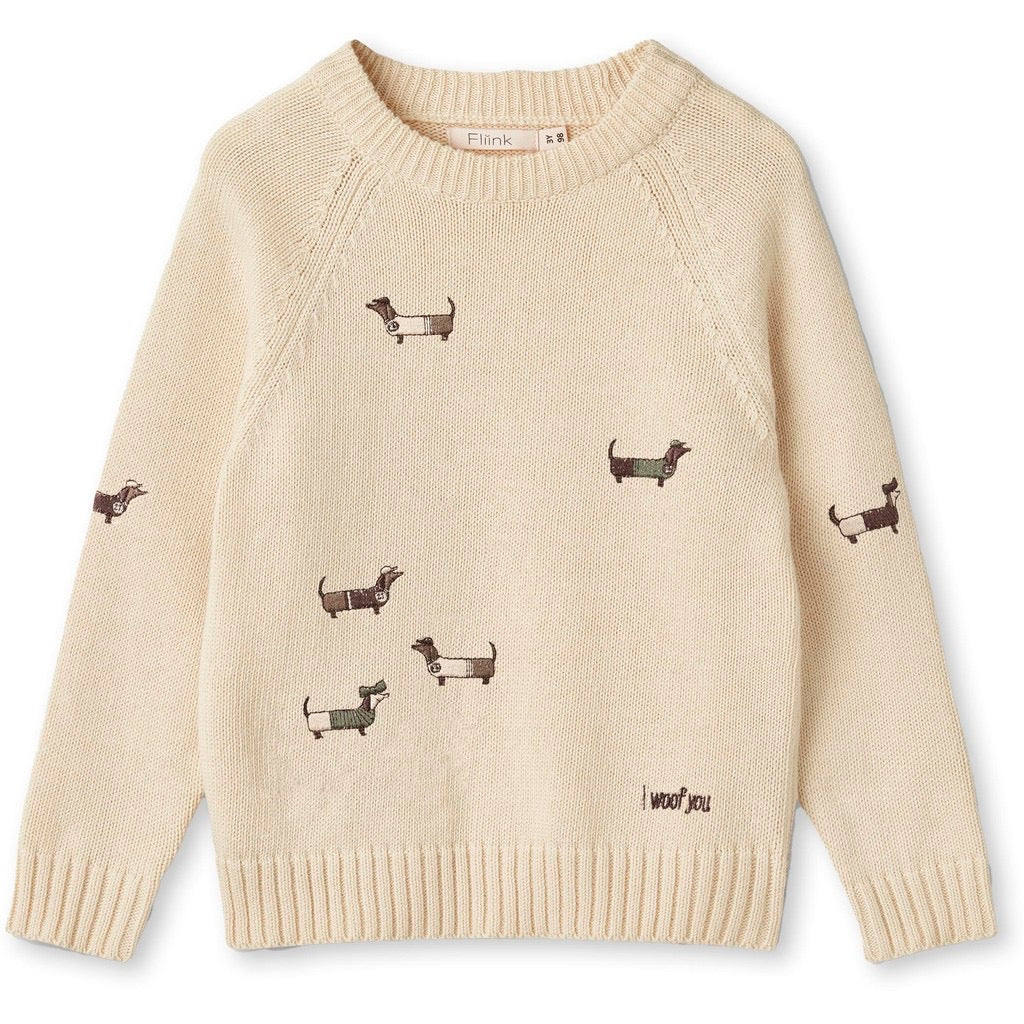Fliink MAHDI DOG STRIK BLUSE - SANDSHELL