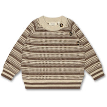 Indlæs billede til gallerivisning Petit Piao strik Sweater - Off White/Brown Melange
