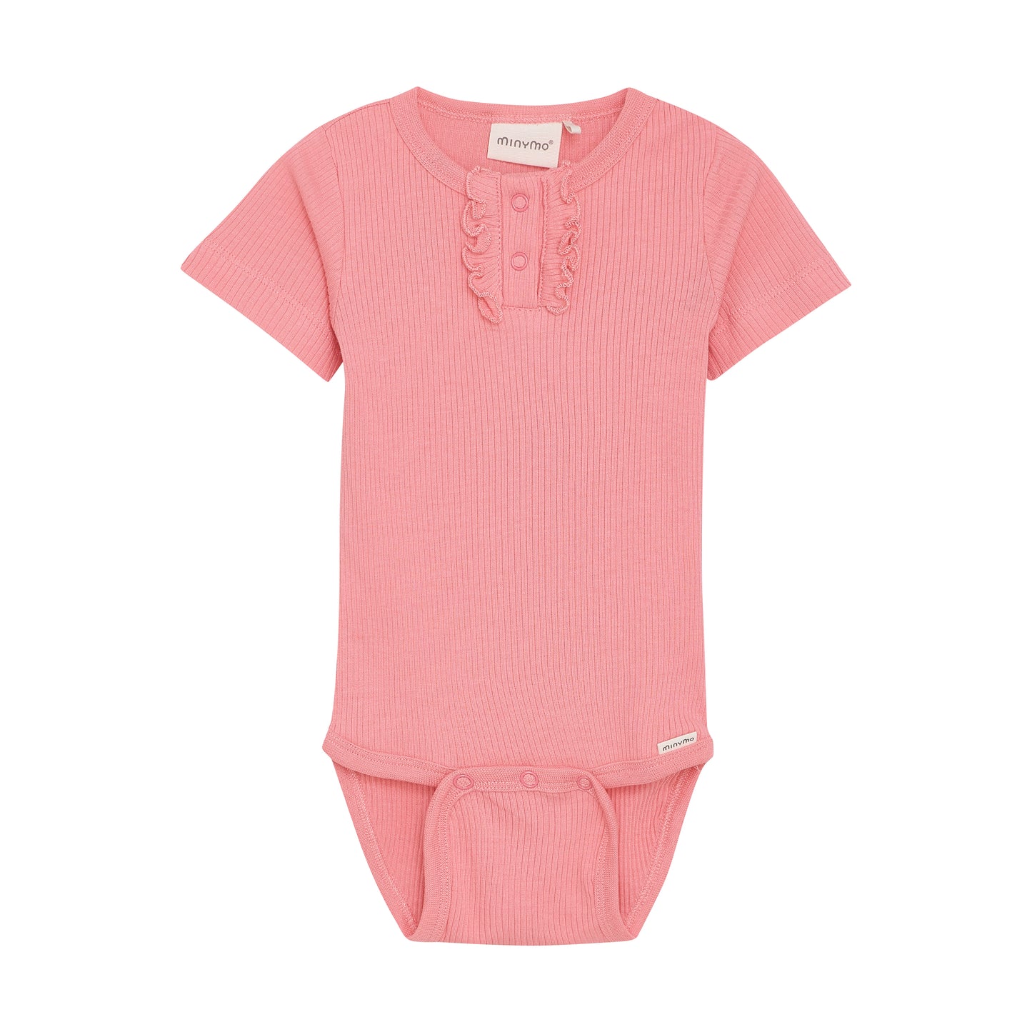 Minymo rib Body SS - Strawberry Pink