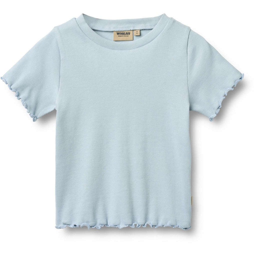 Wheat Alicia Rib T-shirt SS - Summer sky