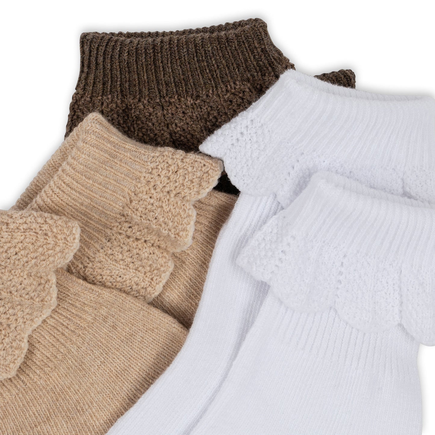 Konges Sløjd 3 Pak blonde strømper - Optic White/Sand/Brown