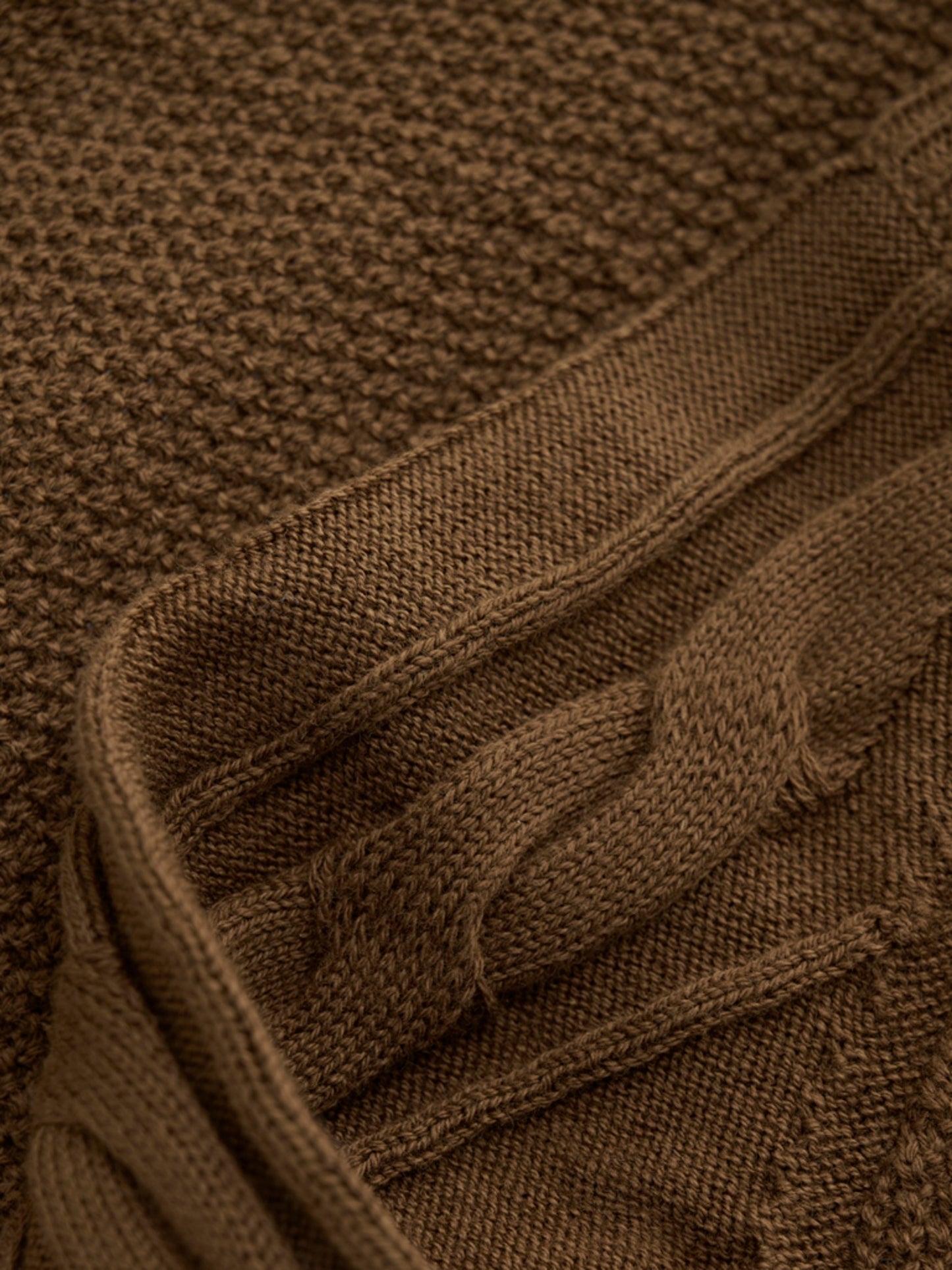 Minymo Strik Cardigan - Sepia