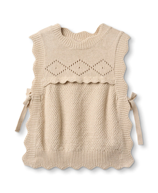 Fliink Lovely strik Vest - Sandshell