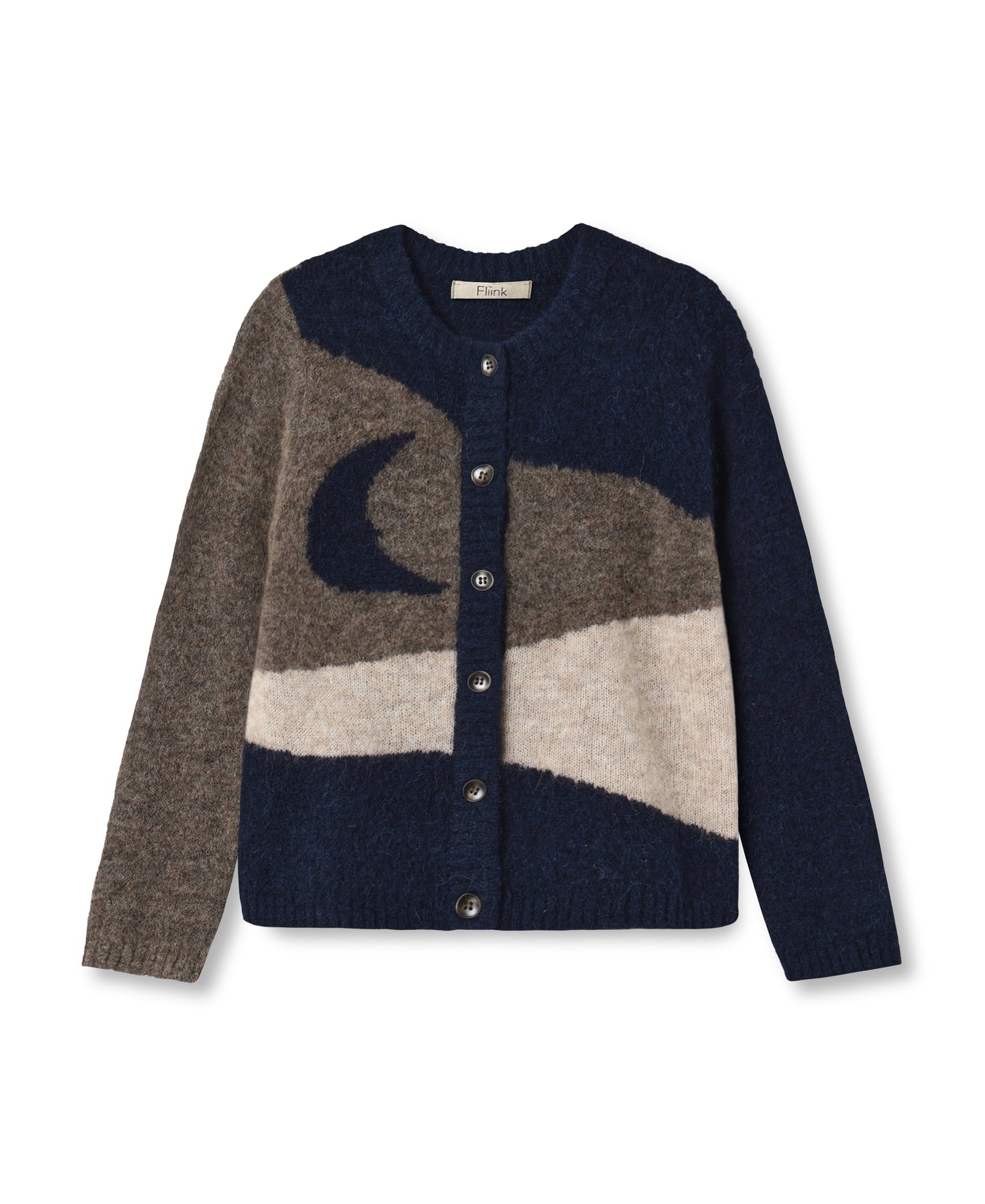 Fliink Star Moon Cardigan - Pine Bark