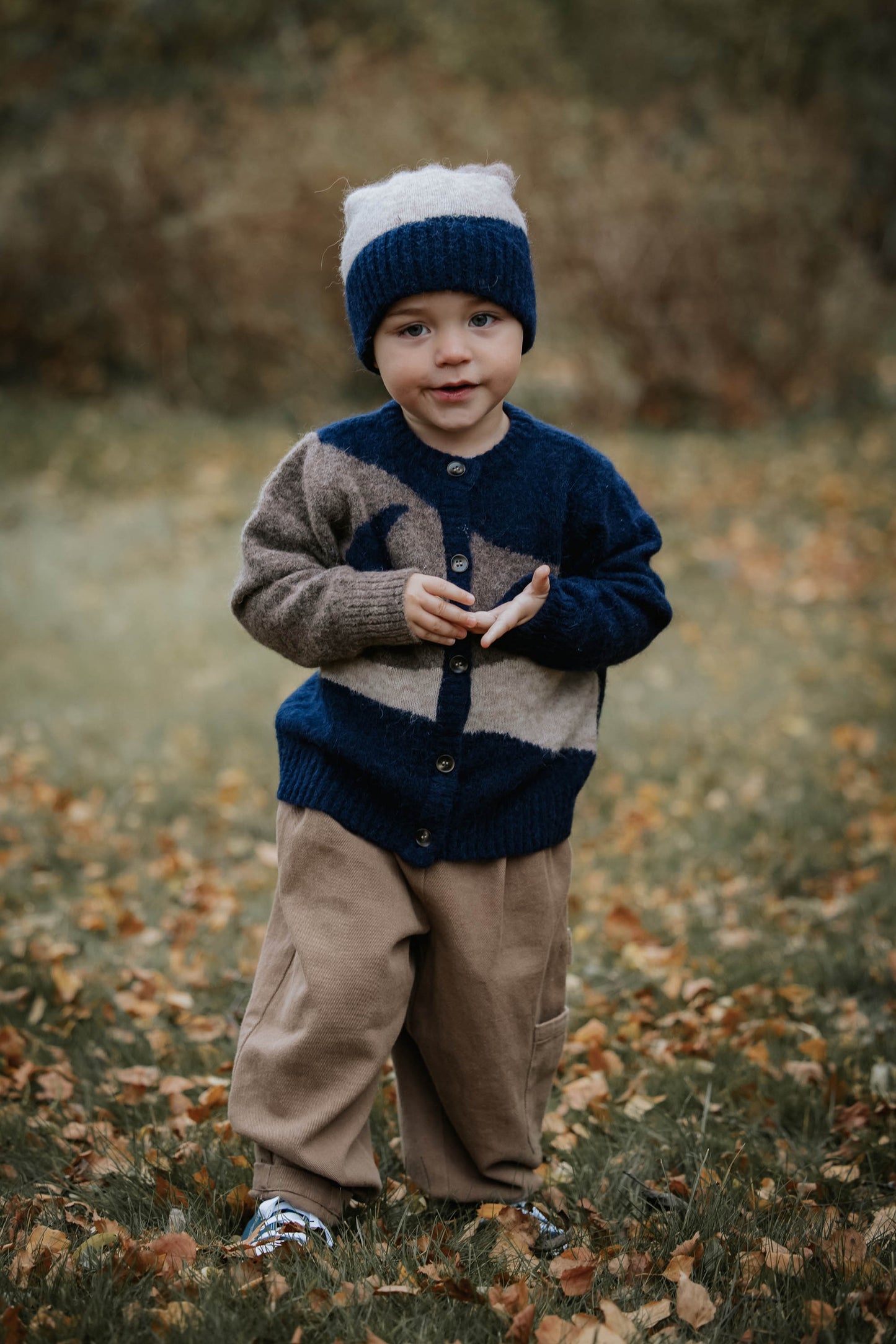 Fliink Star Moon Cardigan - Pine Bark