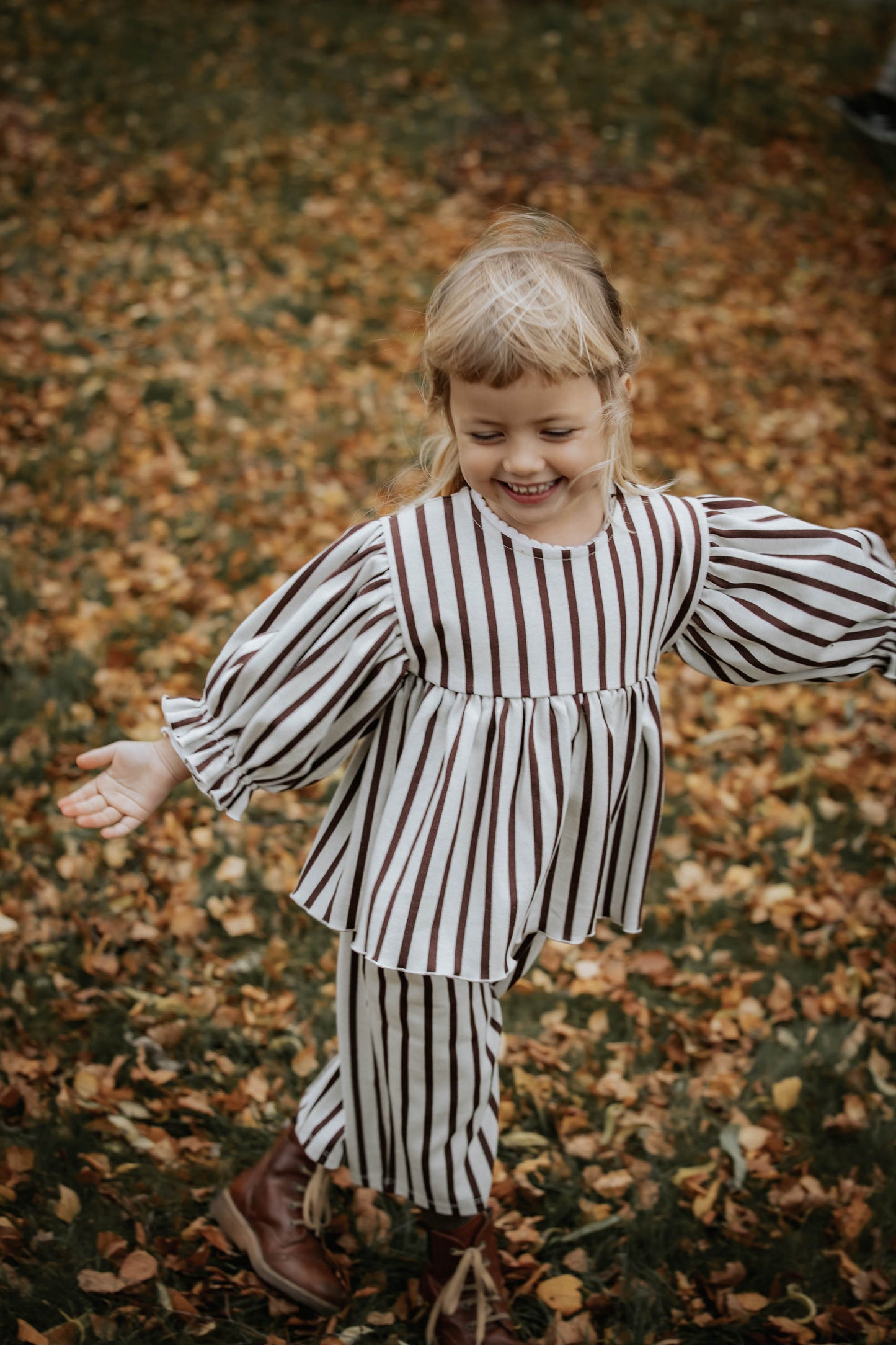 Fliink Elly Bluse - Sandshell Stripe