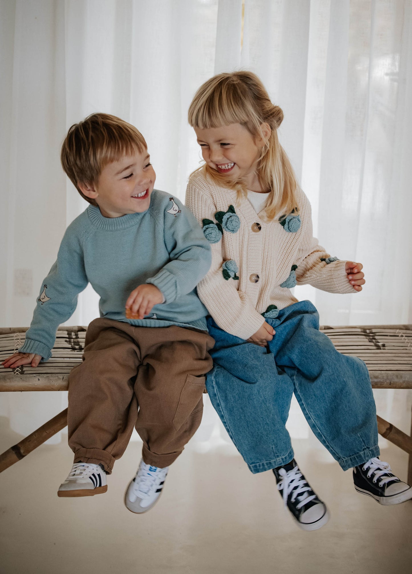 Fliink Cool Flower Cardigan - Sandshell