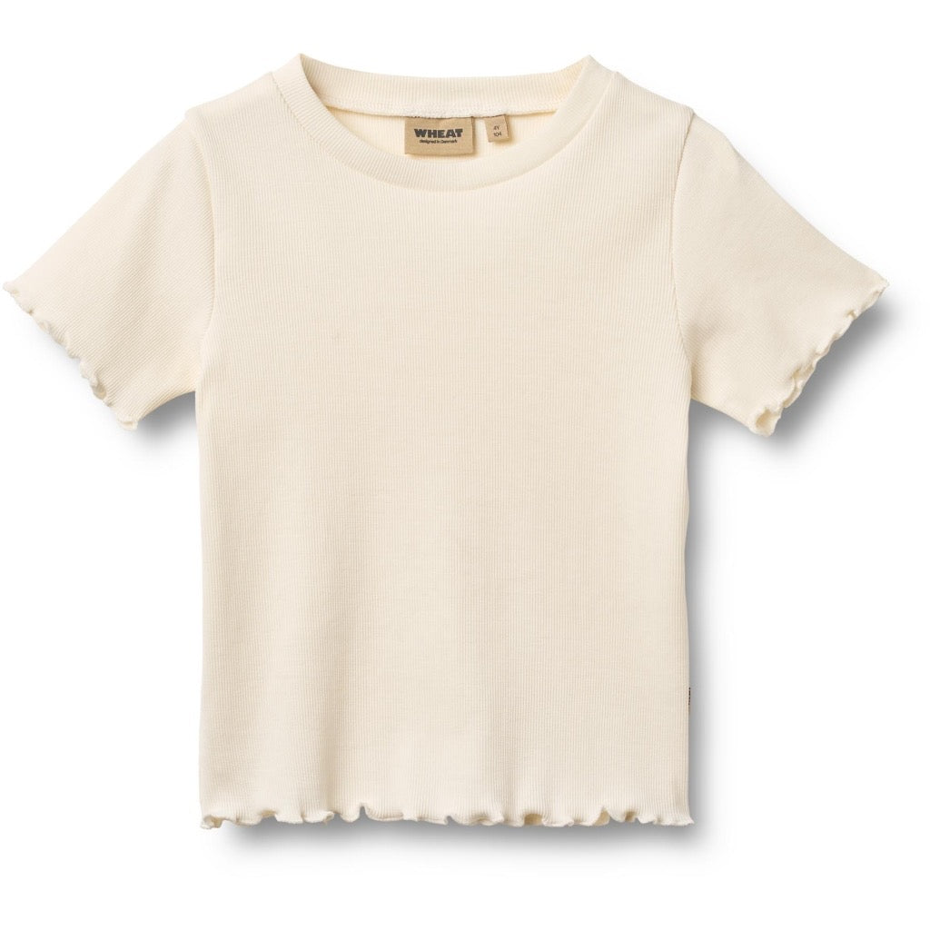 Wheat Rib Alicia T-shirt S/S - Ivory