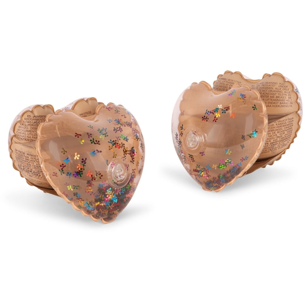 Konges Sløjd Heart Schwimmflügel – MULTI CHERRY BLUSH TRANSPARENT