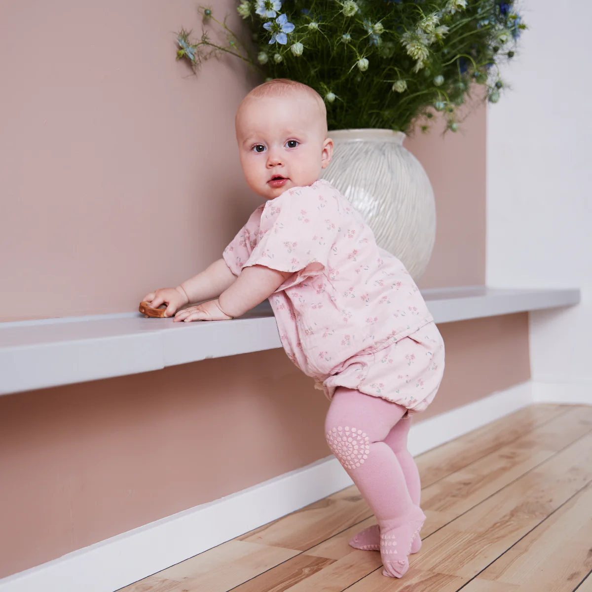 GoBabyGo Strømpebukser - Dusty Rose