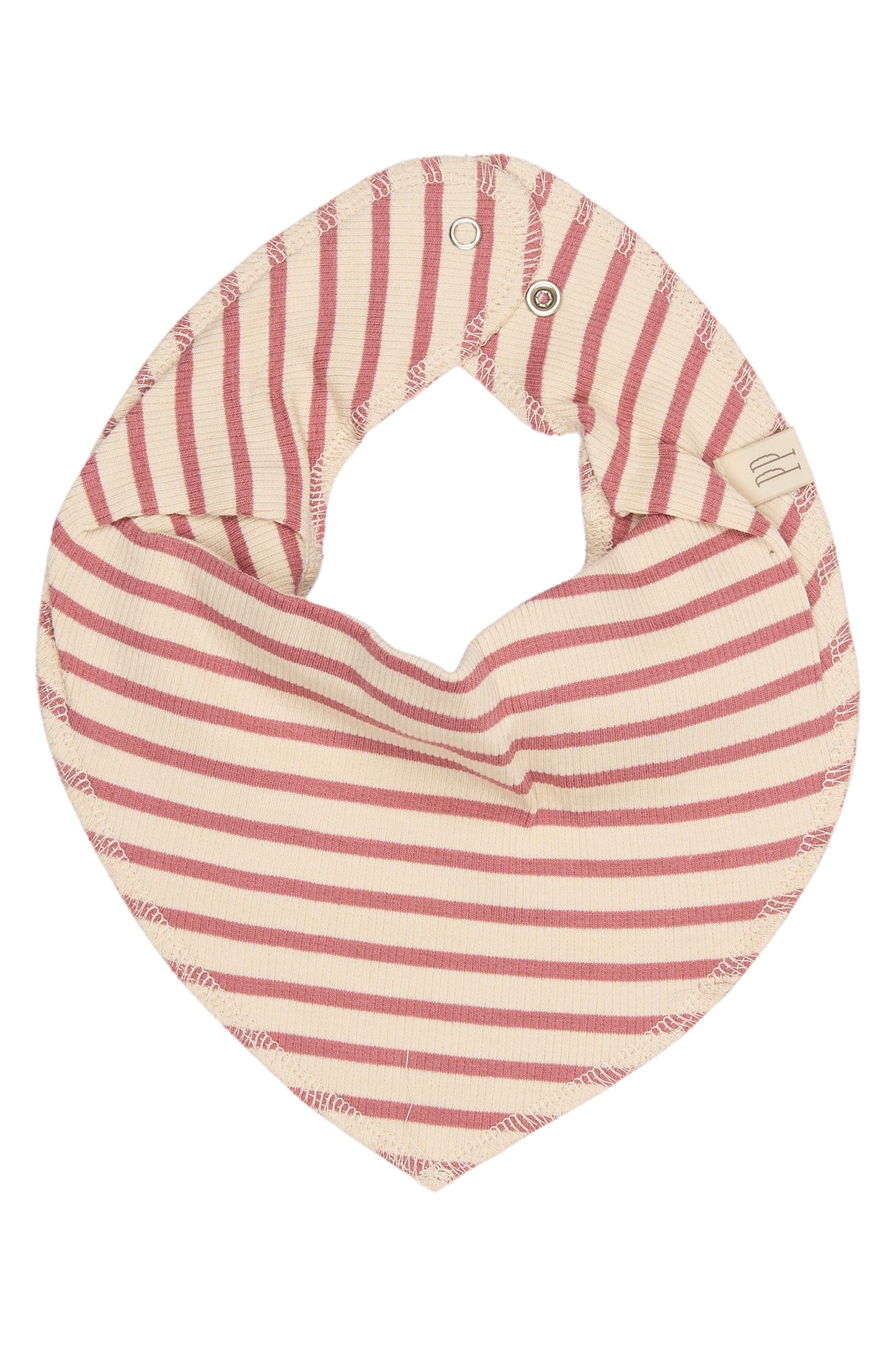 Petit Piao 3 pak Bibs - Dusty Rose Striped