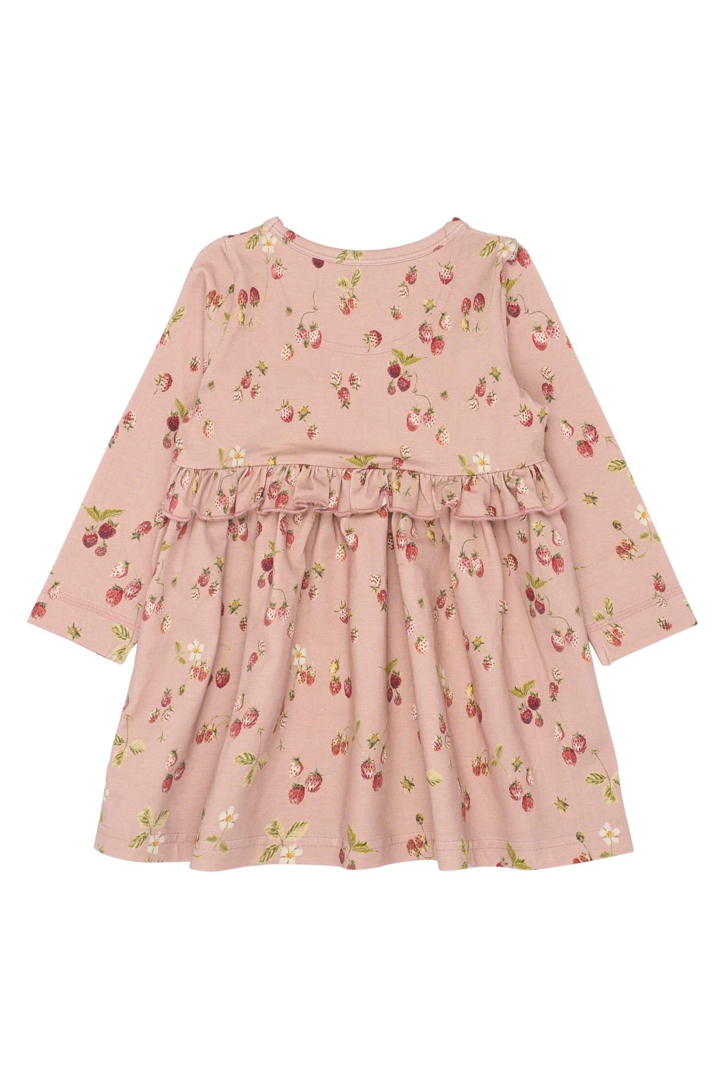 Petit Piao Star Kjole LS - Misty Rose Strawberry