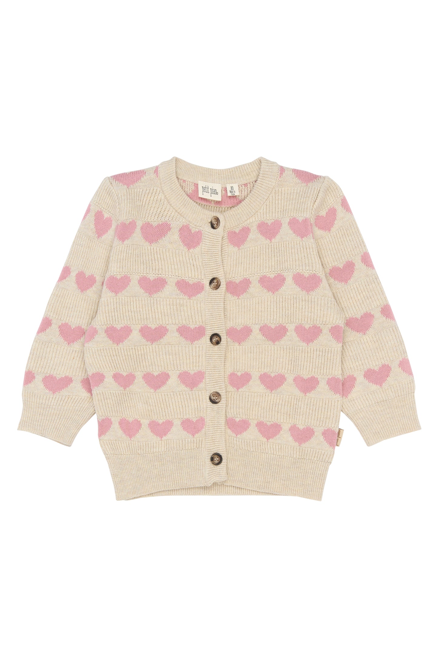 Petit Piao Elia strik Cardigan - Fog Heart