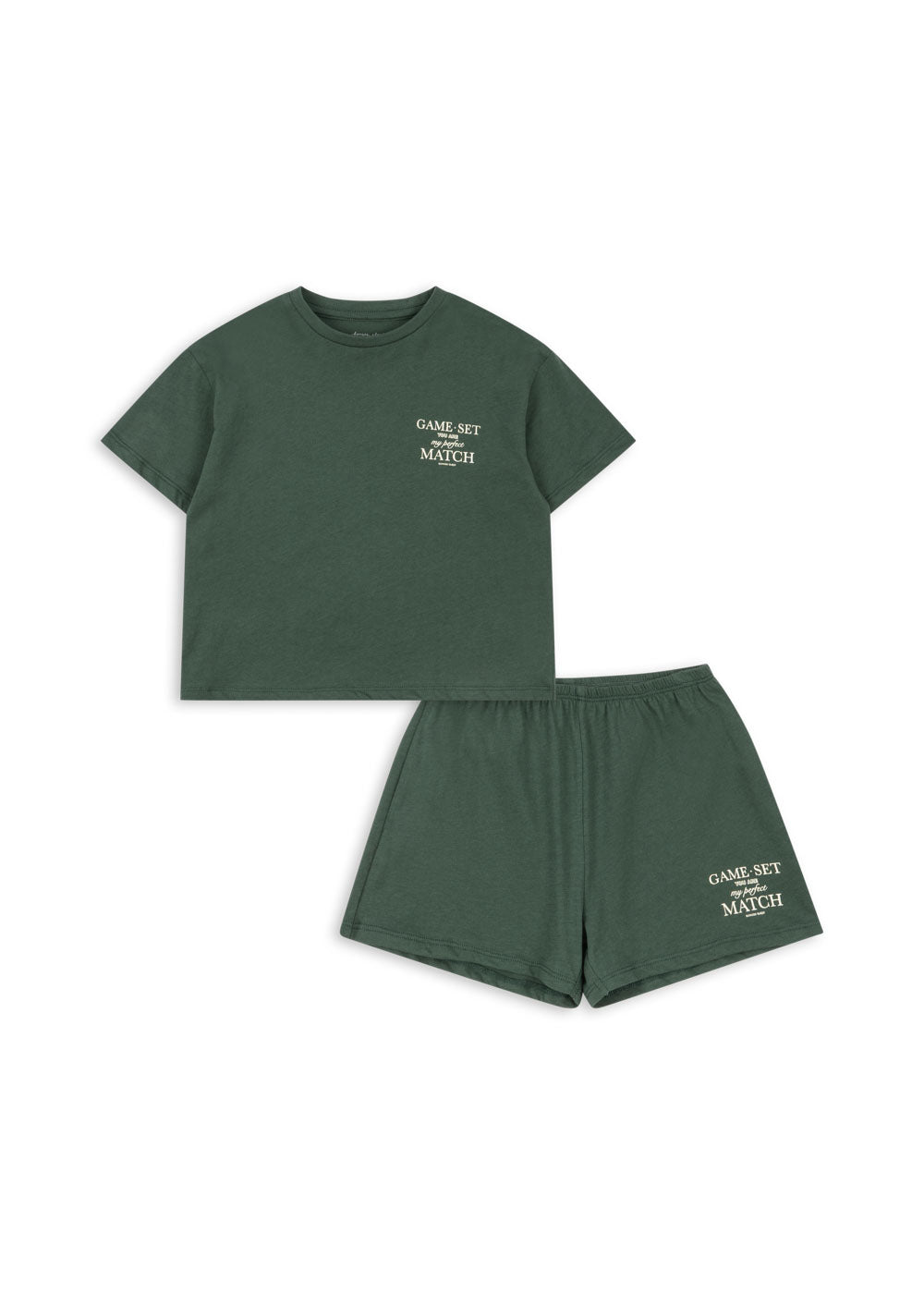 Konges Sløjd  FAMO T-SHIRT & SHORTS SÆT - CILANTRO