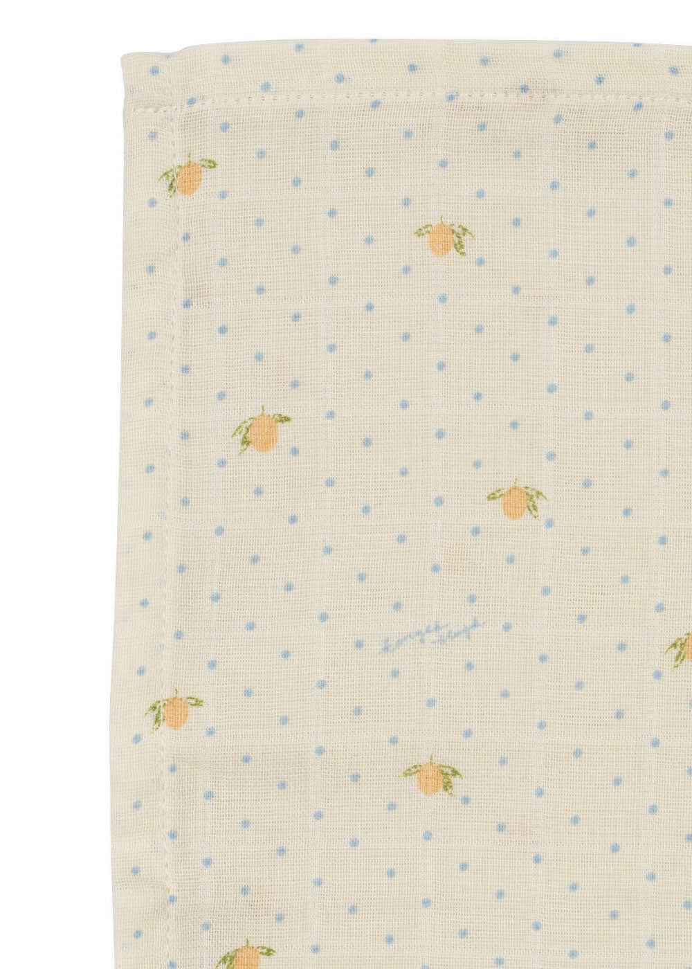 Konges Sløjd 3 PAK MUSLIN STOFBLEER - LEMON DOT