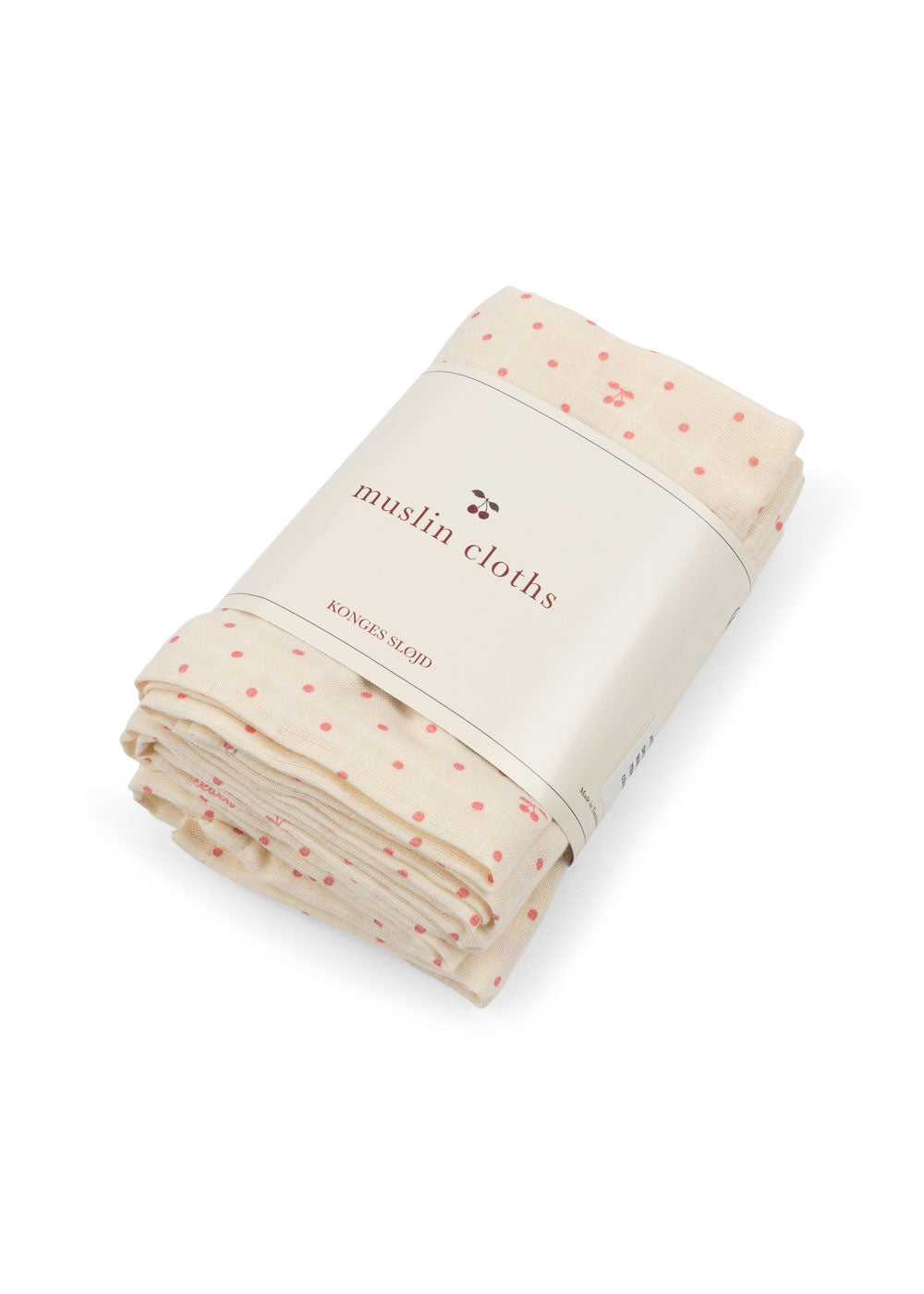 Konges Sløjd 3 PAK MUSLIN STOFBLEER - CHERRY DOT