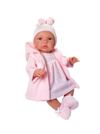 Asi Leonora Dukke 46 cm Pink Duffel Coat