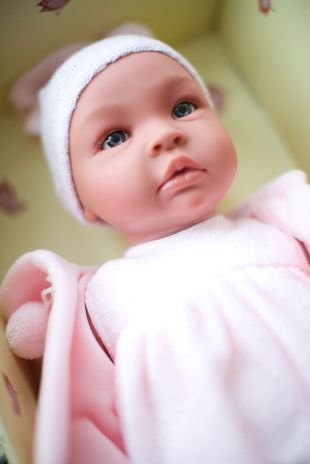 Asi Leonora Dukke 46 cm Pink Duffel Coat