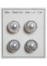 Indlæs billede til gallerivisning Go Handmade Diamant knapper - 21mm - 4 stk.
