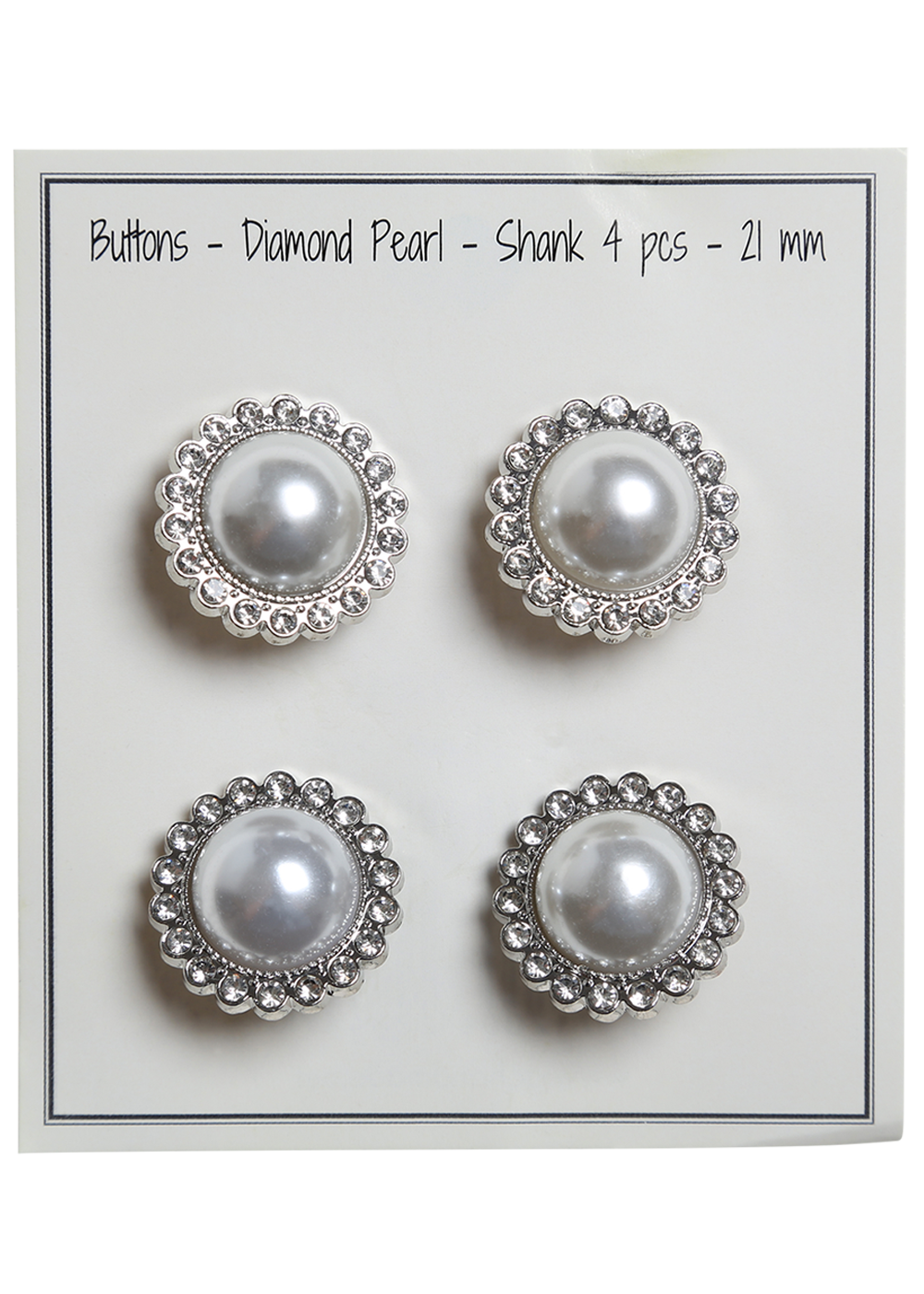 Go Handmade Diamant knapper - 21mm - 4 stk.