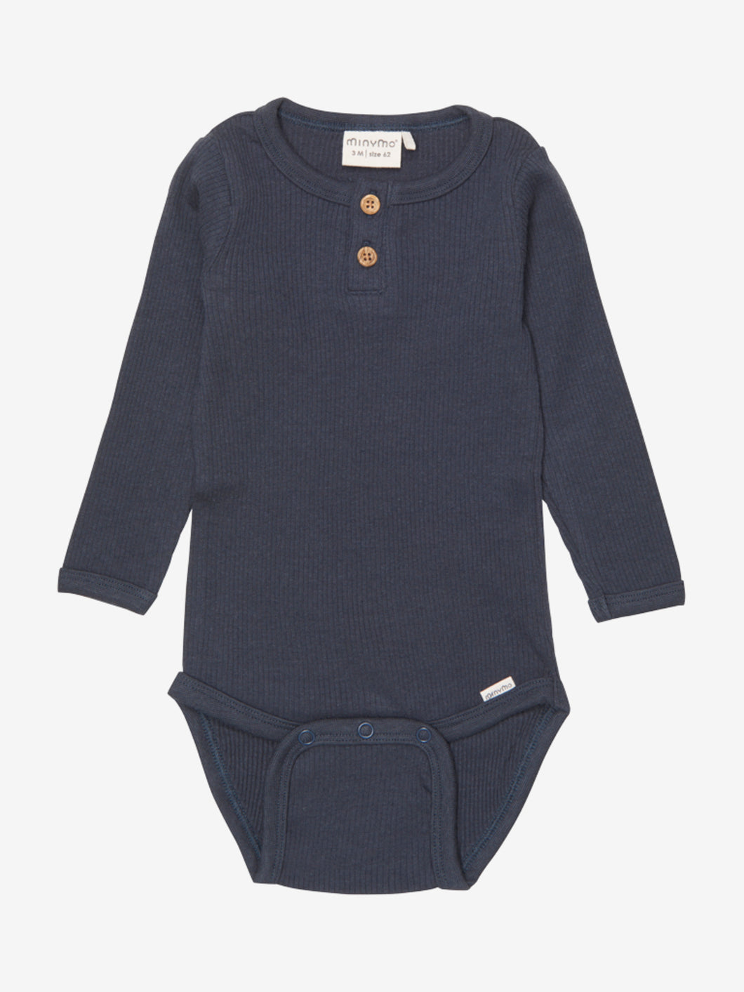 Minymo Body LS Rib - Collegiate Blue