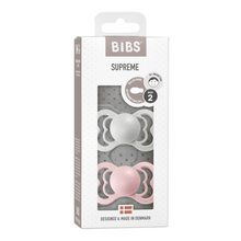 Indlæs billede til gallerivisning Bibs Supreme Silicone  2 PAK Size 2 - Haze/Blossom

