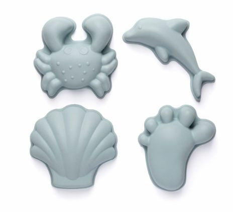 Scrunch-Formen 4 Stk. Egg Blue - Strand und Wasser