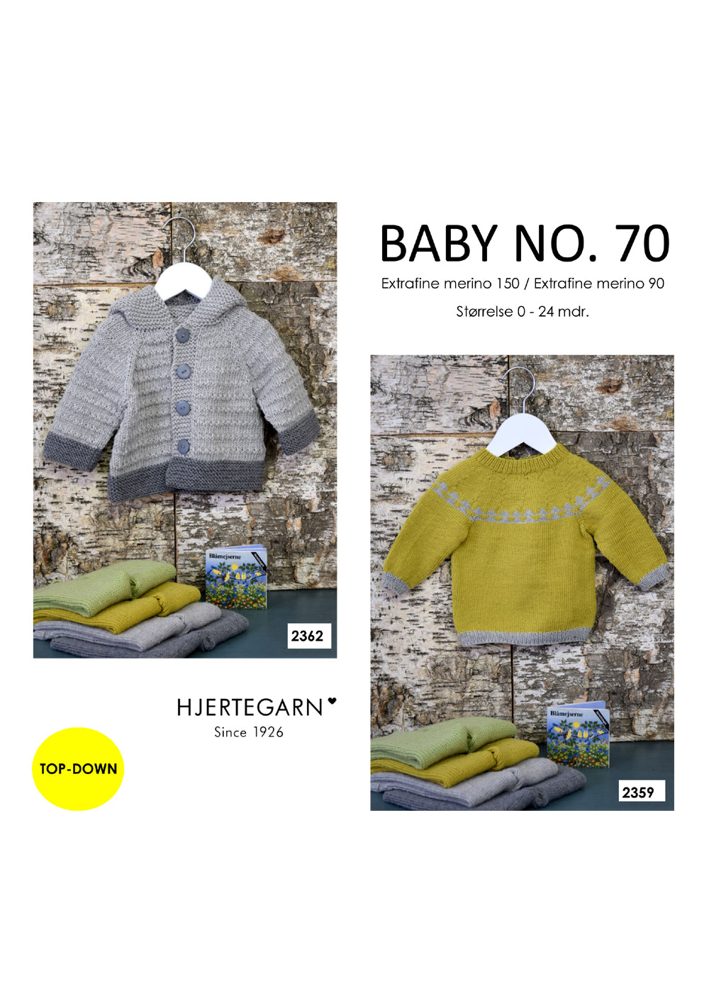 Hjerte Baby Topdown Hæfte Nr.70 - str. 0-24 mdr.