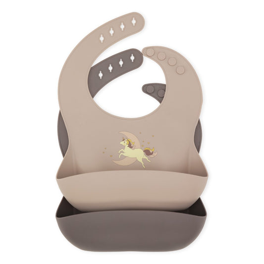 Konges Sløjd 2 pak Silicone Hagesmæk - Unicorn