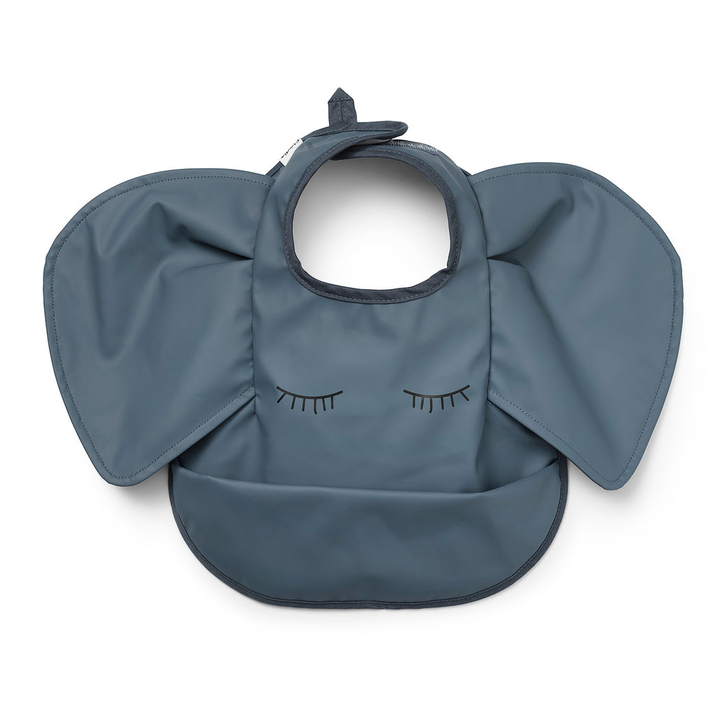 Elodie Baby hagesmæk elefant med lomme - Blue
